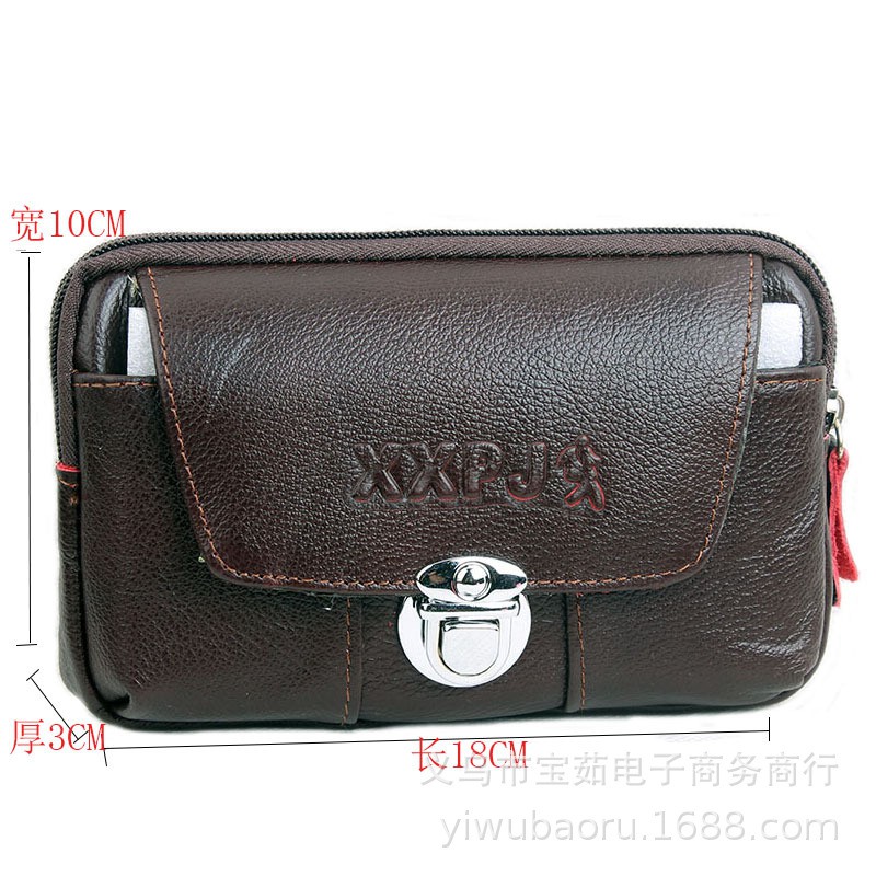 Túi đeo hông, đeo thắt lưng đựng điện thoại  da thật T15 | BigBuy360 - bigbuy360.vn