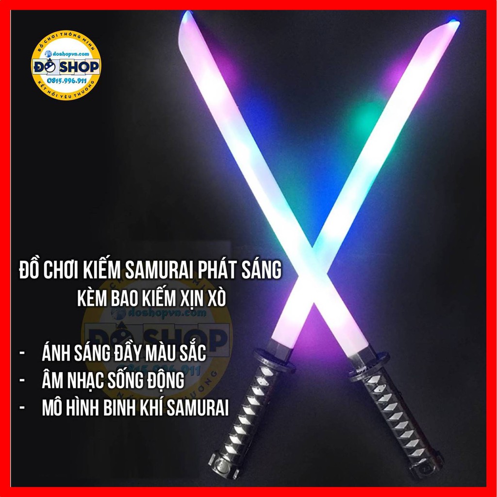 Đồ Chơi Kiếm Samurai Nhựa Phát Sáng Phát Nhạc Hàng Xịn (Tặng Kèm Pin) – Đô Shop