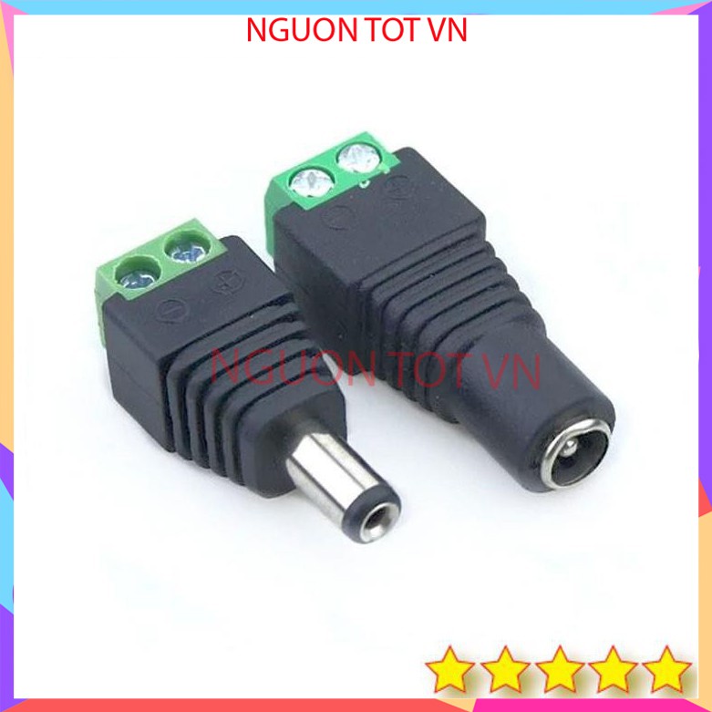 Túi 100c jack DC vặn vít cái ( jack dc không dây), Giắc đầu nối dây điện 12V Vặn Vít ÂM