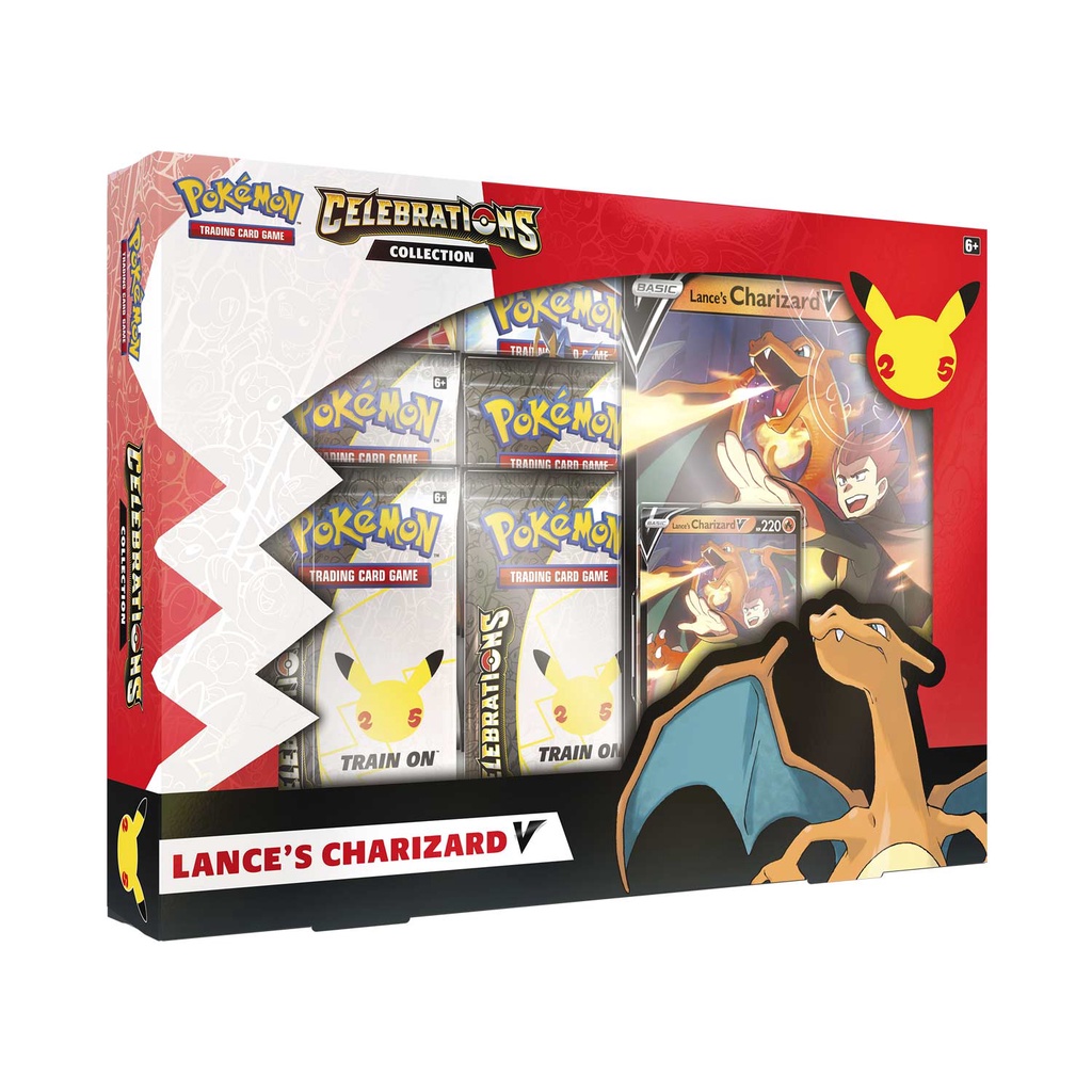 Hộp thẻ bài Pokemon TCG - 25th Celebrations Collection Lance's Charizard V