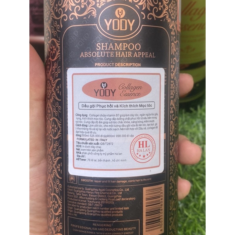 [CHÍNH HÃNG] Dầu Gội xả cặp yody Essence Colagen