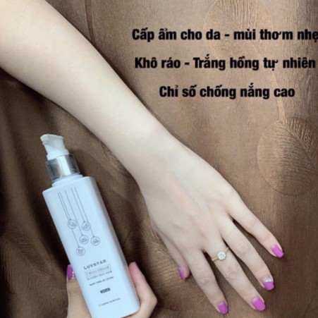DƯỠNG THỂ LUVSTAR IN SHOWER WHITE AGAIN BODY TONE-UP LOTION SPF 20