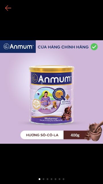 Sữa anmum bầu vị socola và vani 400g