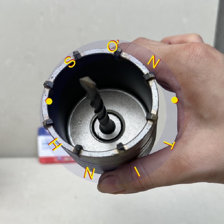 Mũi khoan lỗ khoét lỗ tường bê tông 65mm TOLSEN 75891