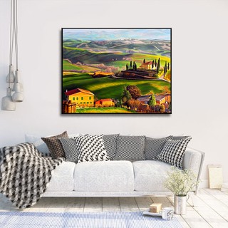 Tranh trang trí phong cảnh ngoại ô châu âu - w439 - size 50*75cm