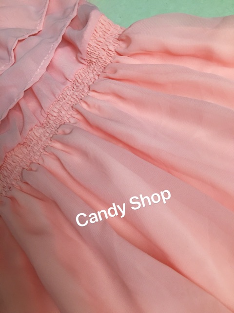 Đầm maxi voan trễ vai bèo xinh xắn + Ảnh thật | BigBuy360 - bigbuy360.vn