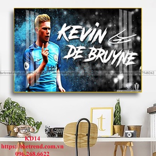 Tranh tráng gương cầu thủ Kevin Debruyne, tranh cầu thủ bóng đá.