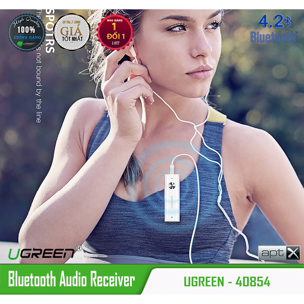 [Mã ELHACE giảm 4% đơn 300K] Thiết Bị Nhận Bluetooth 4.2 Cho Loa/Tai Nghe/Ampli Hỗ Trợ Mic Đàm Thoại Cao Cấp UGREEN