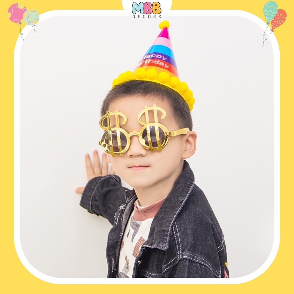 [TPHCM] Mắt Kính Sinh Nhật Hình Tiền Đô Ngộ Nghĩnh Dễ Thương - MBBDecor