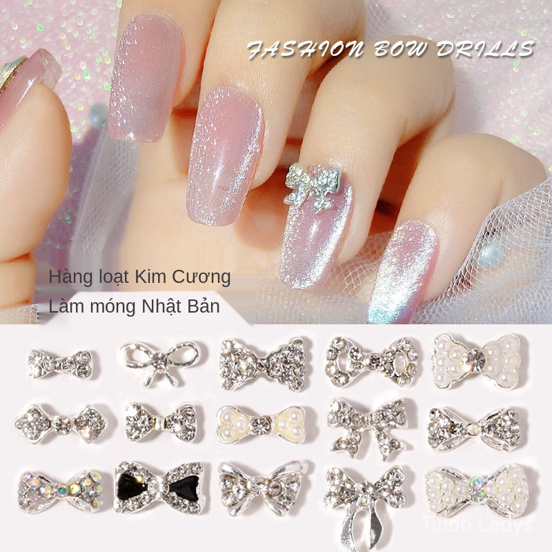 Hàng Bán Sỉ Nguyên Liệu Trang Trí Móng Tay Đính Đá Kim Cương Giả Và Ngọc Trai Siêu Lấp Lánh Kiểu Nhật Bản