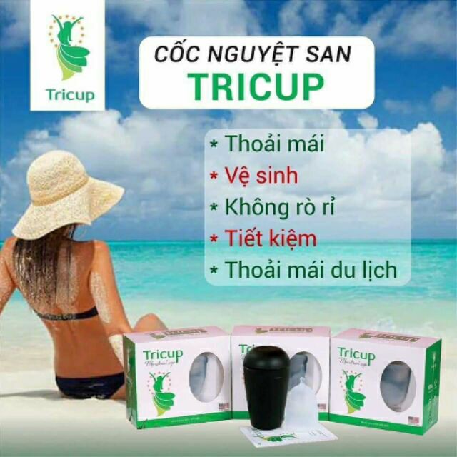 MUA CỐC NGUYỆT SAN TRICUP USA TẶNG KÈM 1 THỎI SON CAO CẤP BABY SEXY