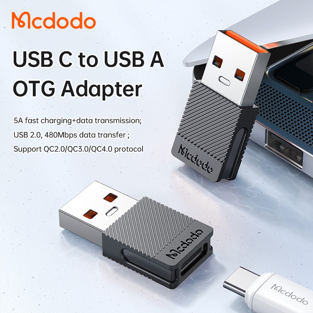 Bộ chuyển đổi Mcdodo USB OTG cổng cắm sang USB type C cổng nhận dành cho PC dùng để truyền dữ liệu