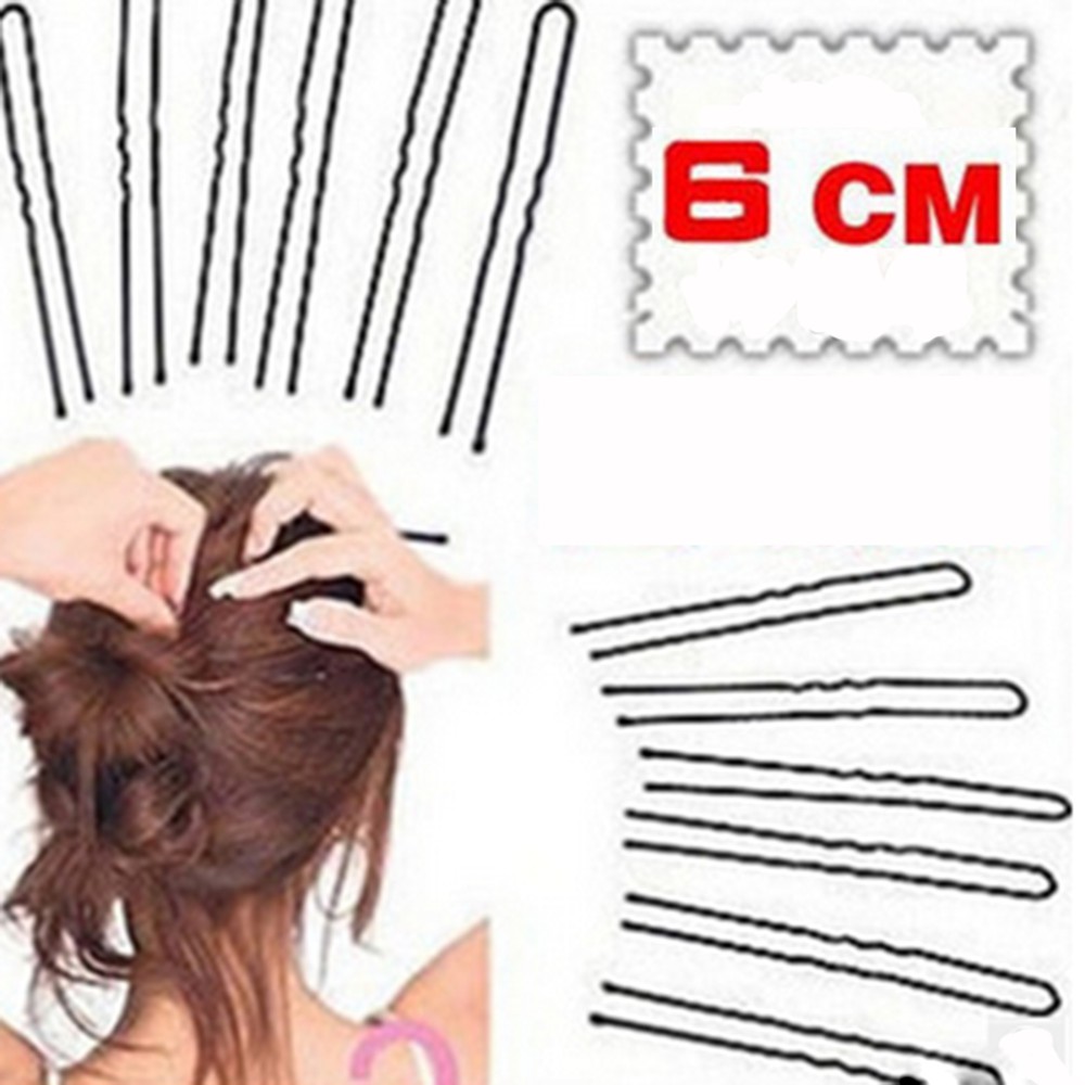 Bộ 50 kẹp tăm hình chữ U màu đen thiết kế đơn giản