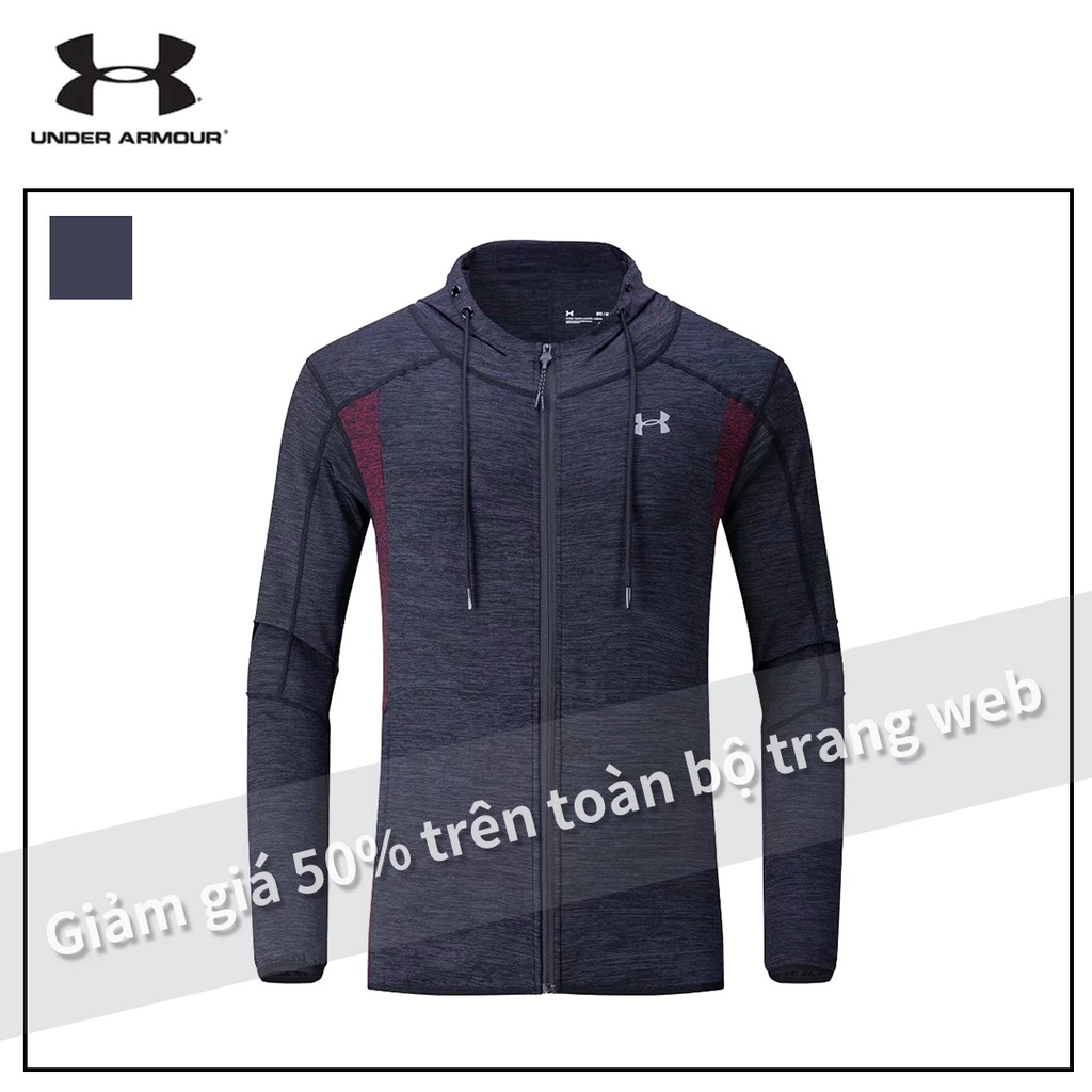 Áo len chui đầu có mũ trùm đầu của nam giới Under Armour Áo len thể dục thể thao mùa đông Chạy bộ dài tay Áo len nam