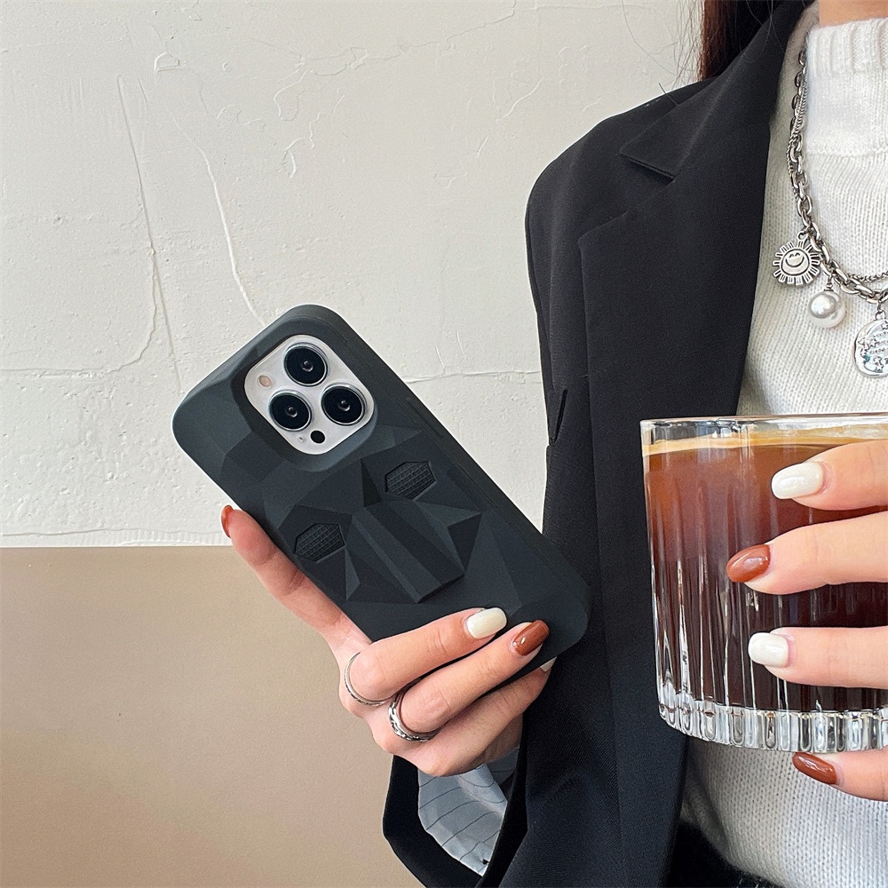 Ốp Điện Thoại TPU Silicon Mềm Hình Mặt Nạ 3D Cho iPhone 11 12 13 14 Pro Max 12Pro 13Pro 14Pro 14Plus X XR XS Max 6 6s 7 8 Plus