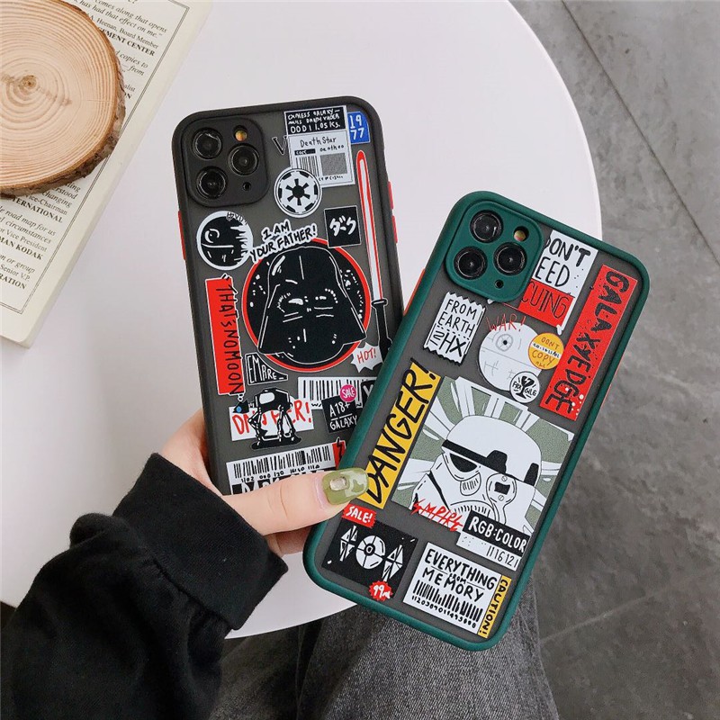 Ốp điện thoại cứng in hình hoạt hình Star wars cho Iphone 11 pro max X Xs Max Xr 7 8 6 6s Plus