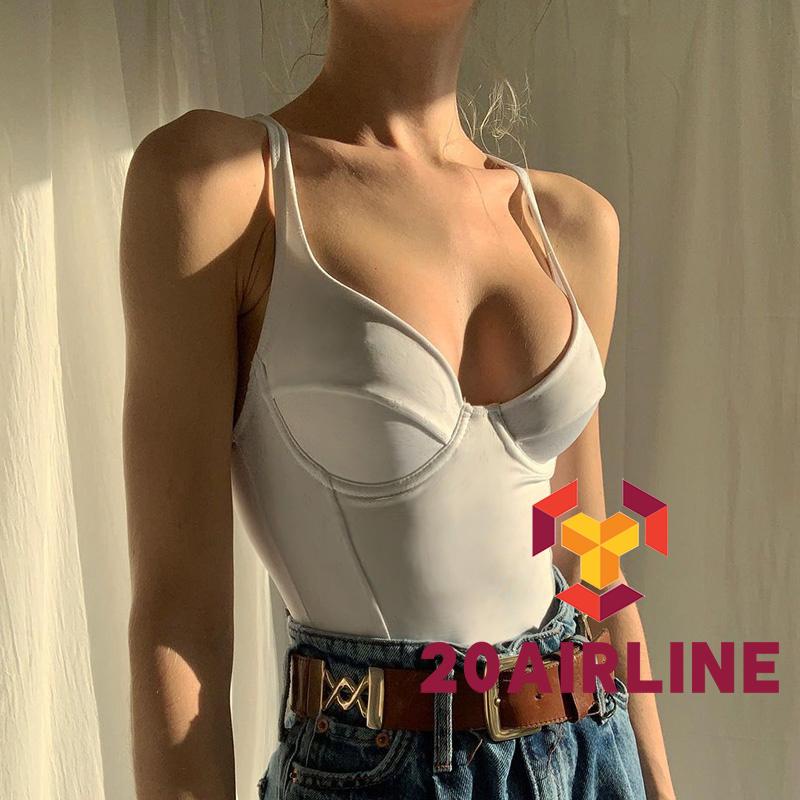 ♀Hy♠Áo Liền Quần Màu Trơn Cổ Chữ V Sâu Không Tay Nâng Ngực Cho Nữ | BigBuy360 - bigbuy360.vn