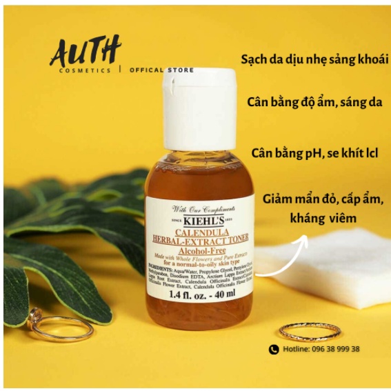 Kiehl's / Kiehls Toner Hoa Cúc Calendula Herbal Extract Alcohol-Free 40ml