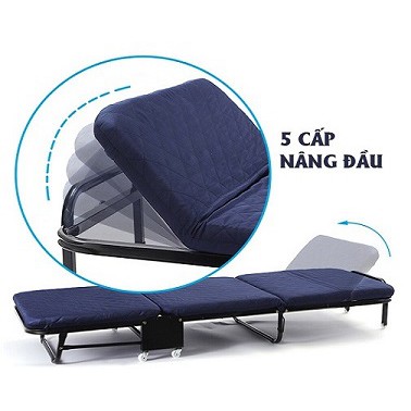 Giường Gấp Gọn  3 Khúc NIkita GB-65 Kích Thước 65x180cm Bảo Hành 18 Tháng