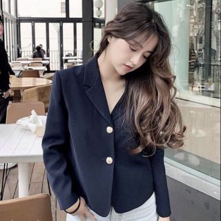 Áo vest Blazer nữ xanh navi dài tay, có CẦU VAI, kèm VIDEO+ ẢNH THẬT CHỤP SÀN 100%