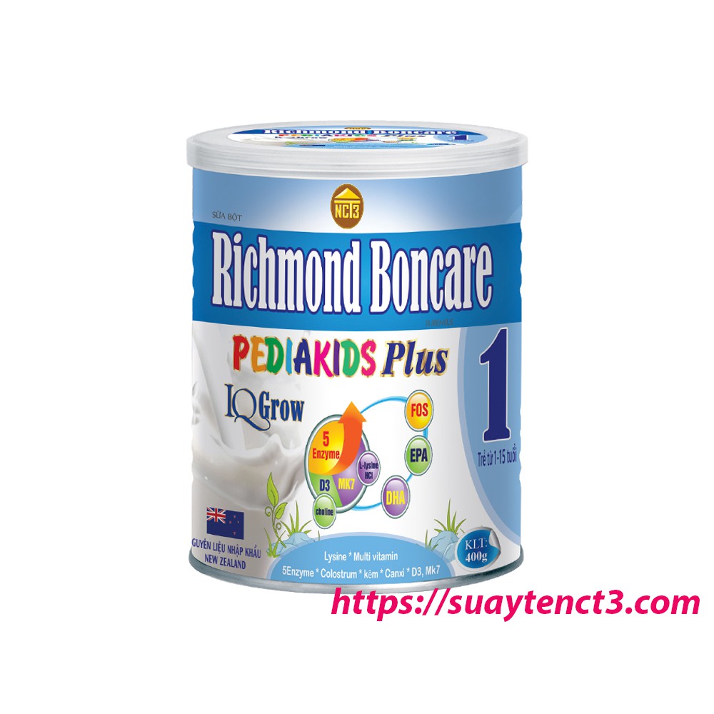 Sữa Richmond Pediakids Plus IQ Grow - Tăng Đề kháng