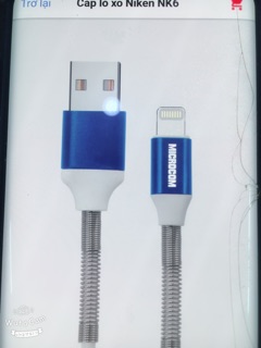 Cáp sạc iPhone lò xo chính hãng  microcom