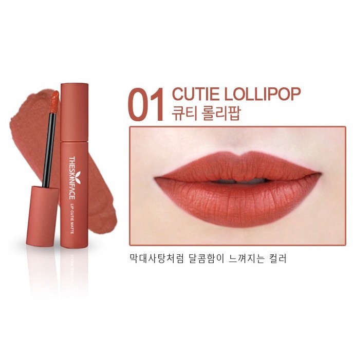 Son kem lì The Skin Face Lip Cutie Matte