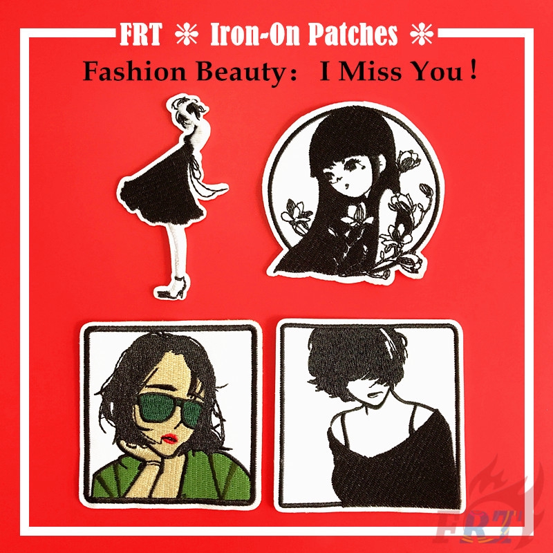 ☸ Sticker Ủi Thêu Chữ I Miss You! - Thời Trang ☸ 1 Sticker Ủi Thêu Hình Huy Hiệu