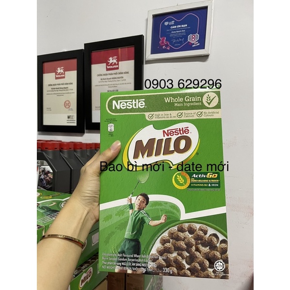 Bánh ngũ cốc ăn sáng Nestle Milo - hộp 330g - date 01/2023