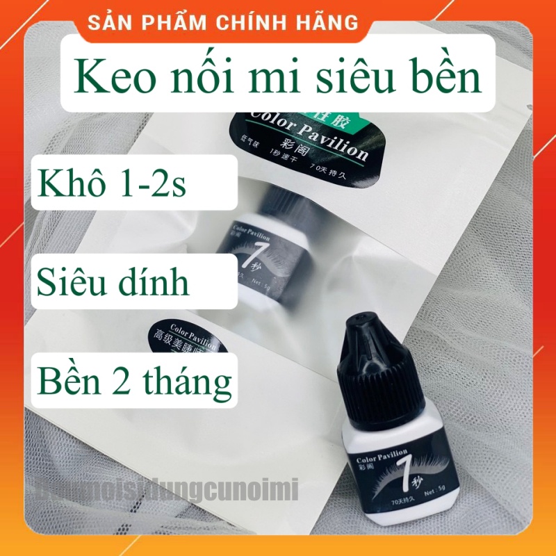 Keo nối mi siêu bền, siêu dính, độ bền 2 tháng, khô nhanh 1-2s