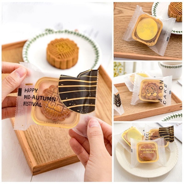 Khay + Túi đựng bánh trung thu 50-100g Moon cake (100 túi)
