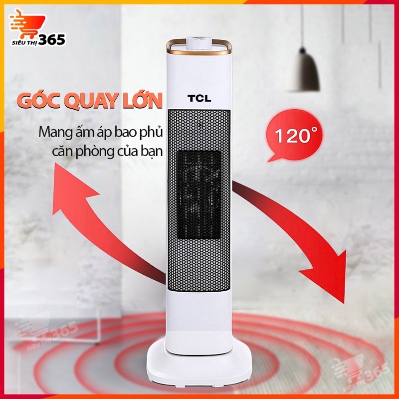 Quạt sưởi gốm - quạt sưởi ấm TCL cao cấp - xoay linh hoạt 120 độ