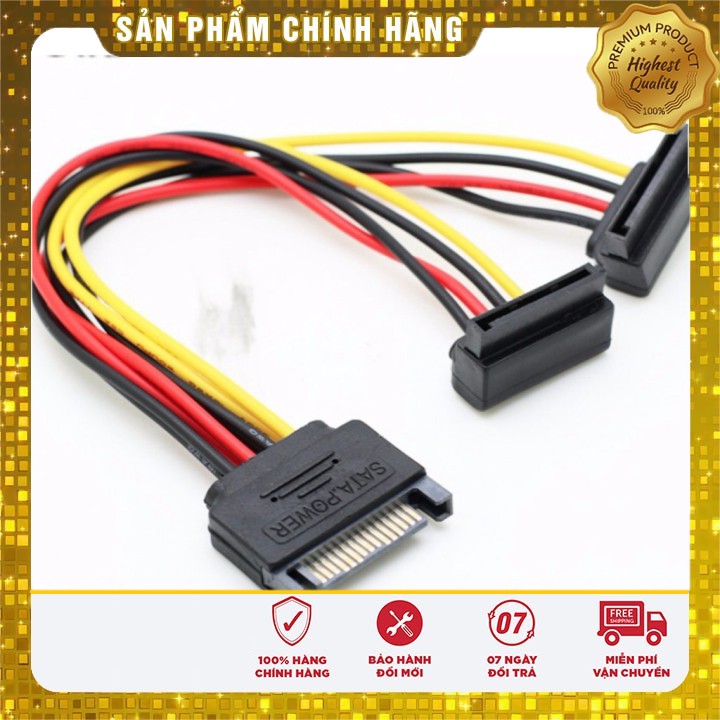 Cáp Chia Nguồn SATA 1 ra 2 (Xả Kho)  Dây Nguồn HDD Sata 1 Ra 2 - sata 1-2.DCNS