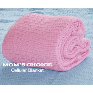 Chăn lưới Mom's Choice 100% cotton màu hồng