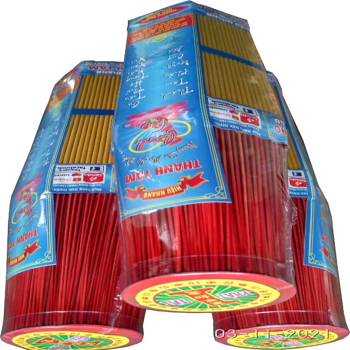 Nhang thơm Nhãn xanh đại THÀNH TÂM bó lục giác 721 cây 38cm