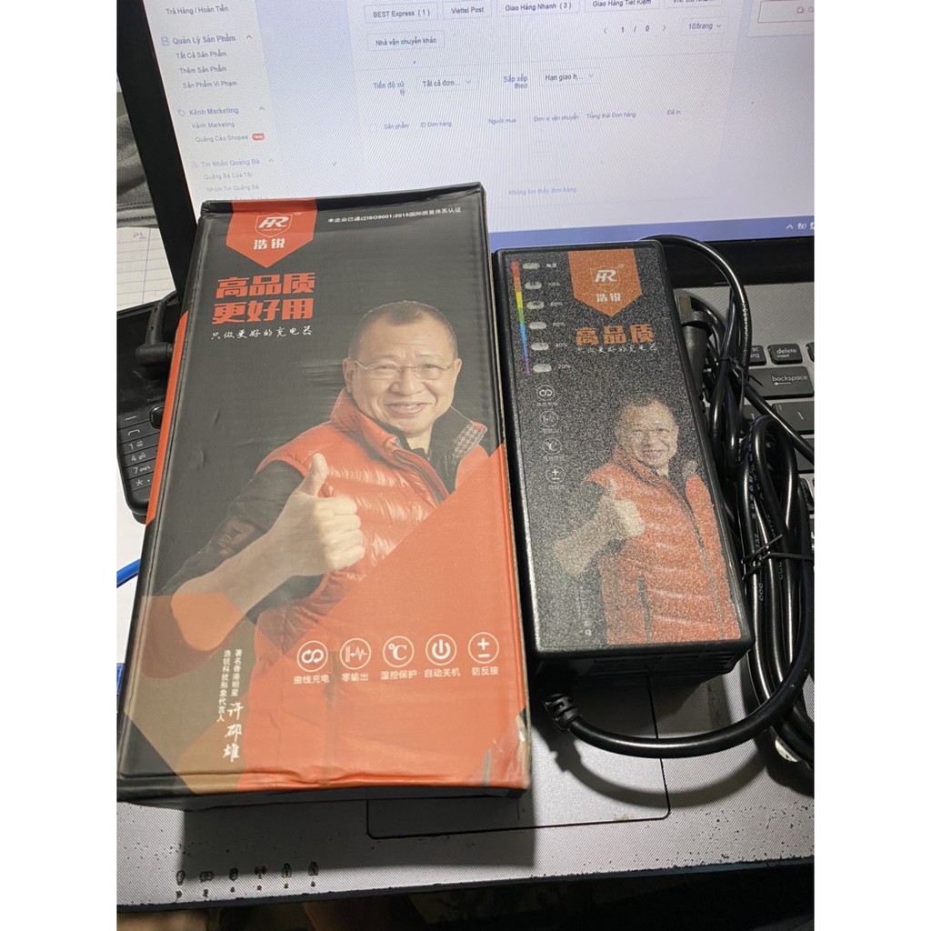 Sạc xe đạp điện 48v 20a có báo phần trăm pin