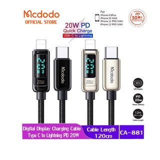 Cáp sạc nhanh Mcdodo CA-881 đầu Type C 20W PD thích hợp cho iPhone 13 12 11 pro max x xr 8 7plus 6s