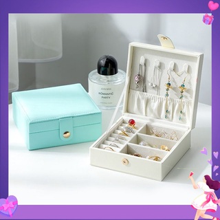 Hộp kệ đựng đồ trang sức bằng da cao cấp đựng trang sức treo khuyên hoa tai vòng tay nhẫn mini để bàn