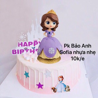 Công chúa Sofia nhựa nhẹ trang trí bánh kem