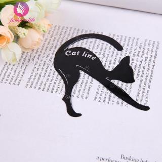 Pro 2pcs/Set Cat Eyeliner Stencil Makeup Eyebrow Models Stamp Template Card