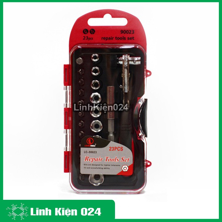 Bộ cờ lê tô vít LECHGTOOLS sửa chữa đa năng 23 chi tiết LC-90023