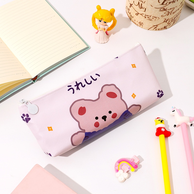 Túi Đựng Bút Chì Sức Chứa Lớn Họa Tiết Hoạt Hình Dễ Thương Cho Học Sinh