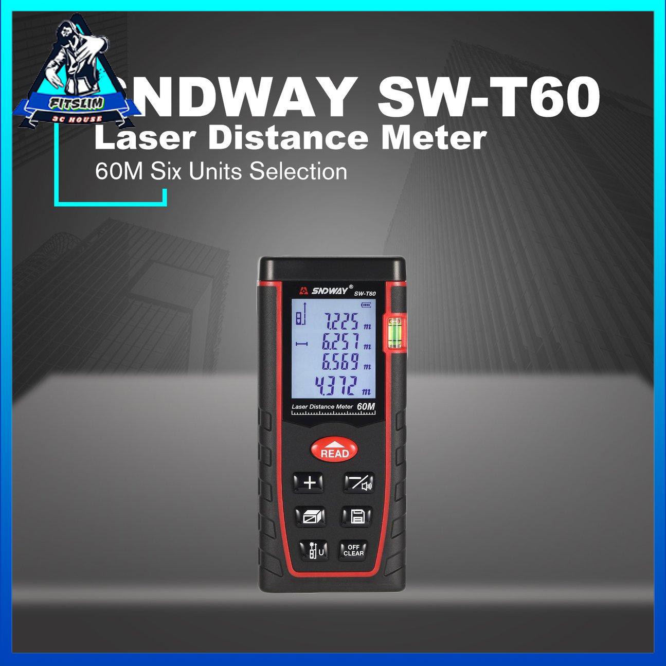 Máy đo khoảng cách laser 60M cầm tay SNDWAY Máy đo khoảng cách đo Diastimeter