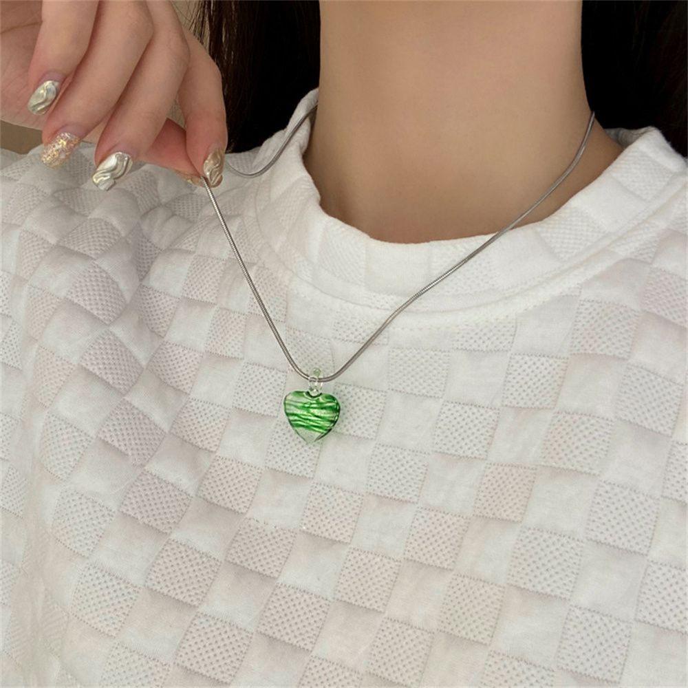 Vòng cổ Thép Titan Mặt Kính Có Thể Điều Chỉnh Phong Cách Vintage Hàn Quốc
