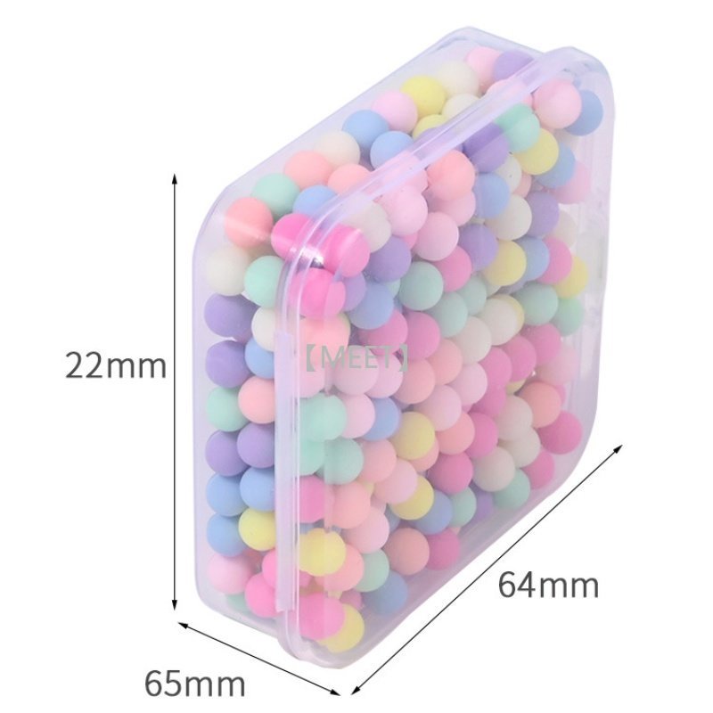 1 Hộp Hạt Tròn Không Xốp Màu Sắc Macaron Dùng Để Làm Đồ Trang Sức DIY