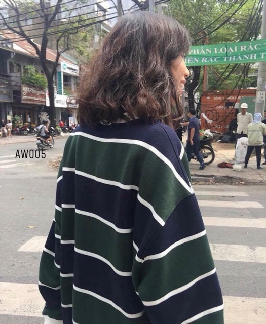 ÁO SWEATER SỌC XANH ĐEN - UNISEX - NEW ITEMS