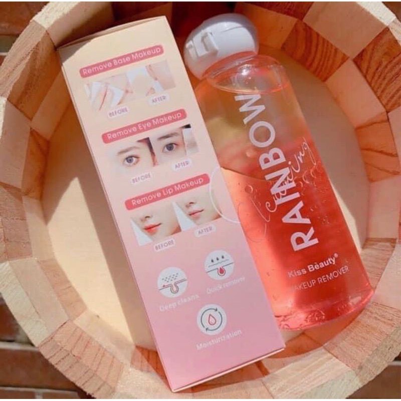 Chai Nước Tẩy Trang Kiss Beauty Rainbow Cầu Vồng 145ML D304
