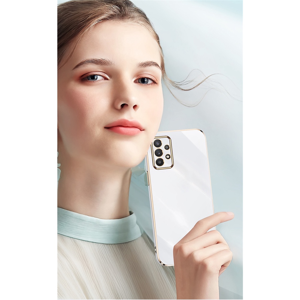 For Samsung Galaxy A13 4G Case Straight Plating Frame Silicone Fundas For SamsungA13 5G A 13 A135F A136U Camera Shockproof Cover