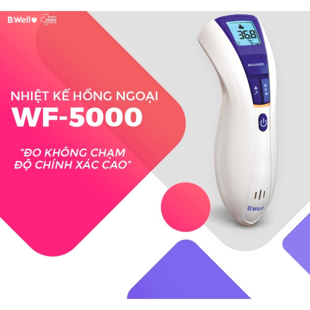 Nhiệt Kế Hồng Ngoại B.Well Swiss WF-5000 Độ Cảm Biến Cao, Đo Chính Xác