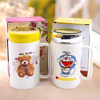 Cốc sứ giữ nhiệt nắp gương